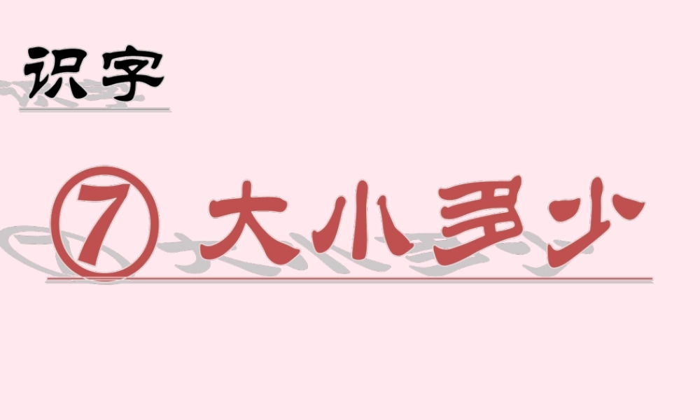 （课堂教学课件2）大小多少