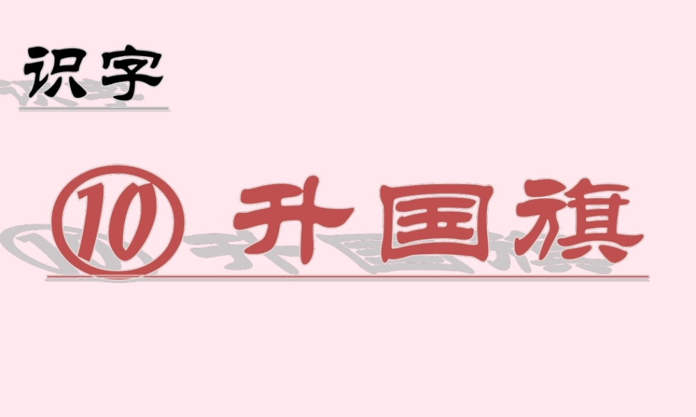 （课堂教学课件2）升国旗