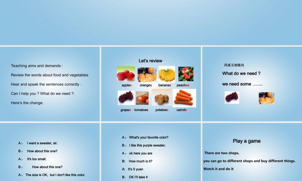 （闽教版）四年级英语下册课件 unit6 lesson12 