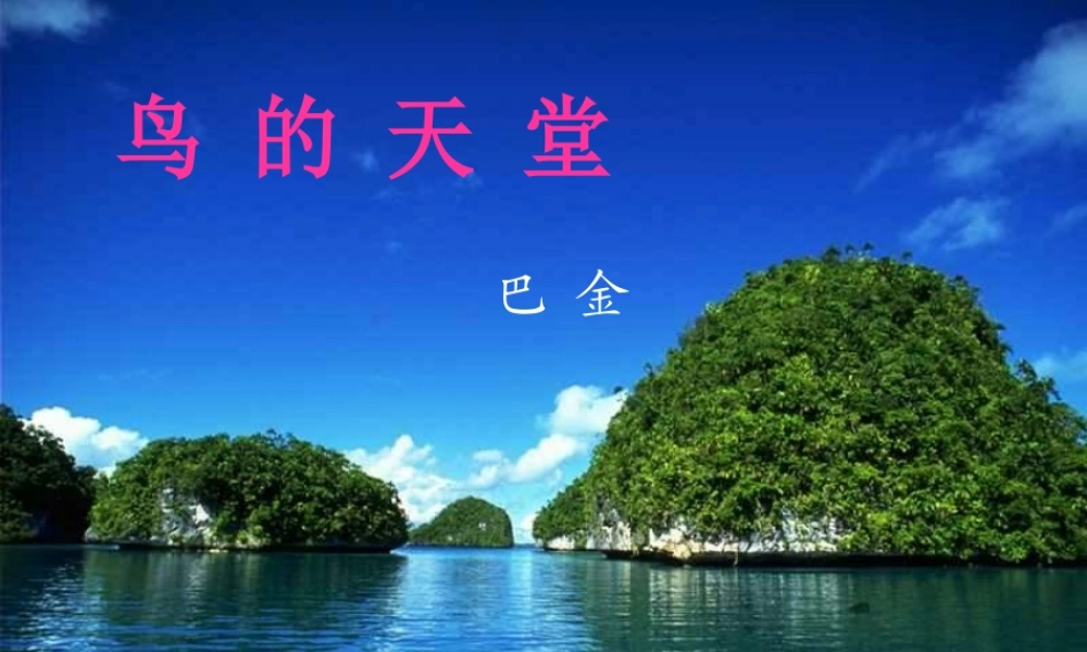 秋四年级语文上册《鸟的天堂》课件1 冀教版-冀教版小学四年级上册语文课件