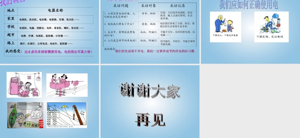 （青岛版）三年级科学下册课件 电在生活中的用途 1