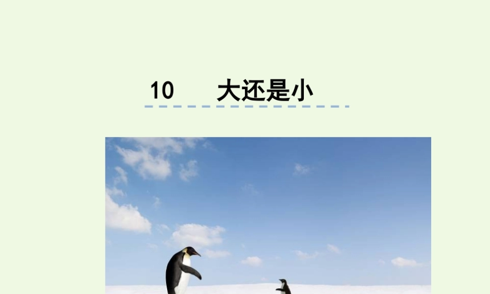 （秋季版）一年级语文上册 课文10 大还是小课件3 新人教版-新人教版小学一年级上册语文课件