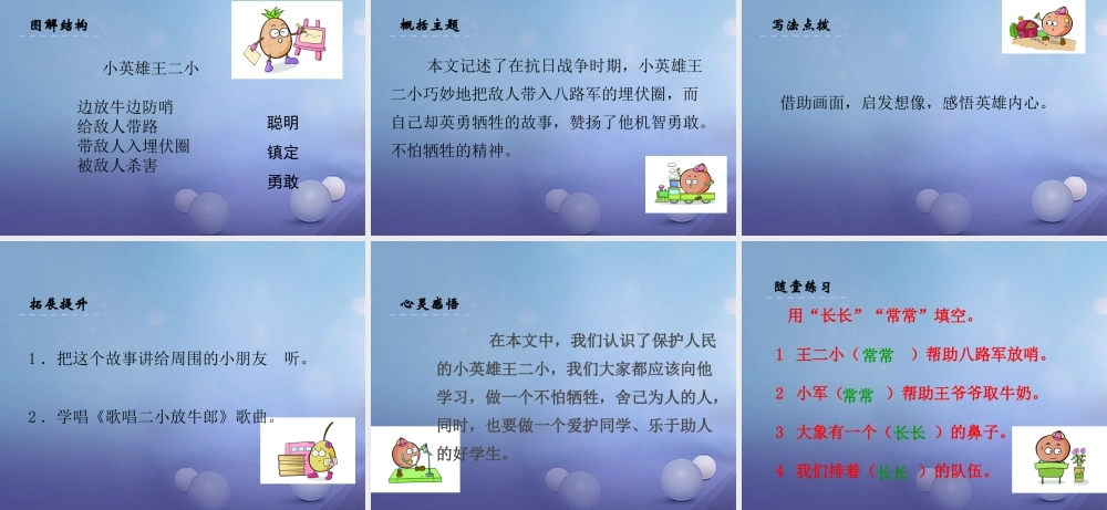 （秋级语文下册 课文3 10《小英雄王二小》课件13 语文S版-语文S级下册语文课件