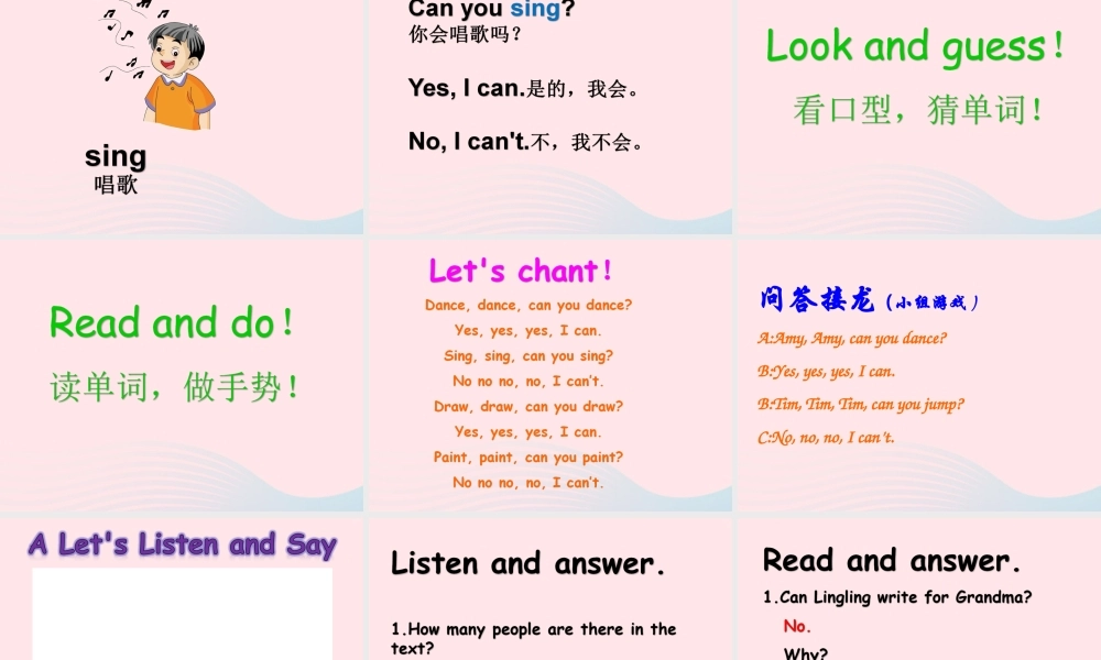 语下册 Unit 4 Can you write in English课件