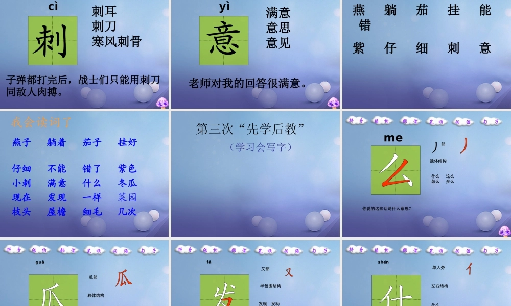 （秋季版）一年级语文下册 课文4 13《燕子妈妈笑了》课件6 语文S版-语文S版小学一年级下册语文课件