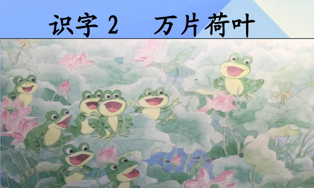 （秋季版）一年级语文上册 识字2 万片荷叶课件2 苏教版-苏教版小学一年级上册语文课件