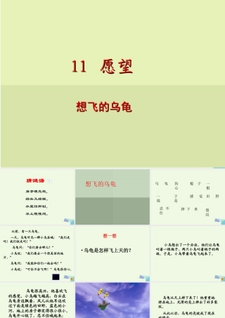 （秋级语文下册 11.2 想飞的乌龟课件3 北师大版-北师大级下册语文课件