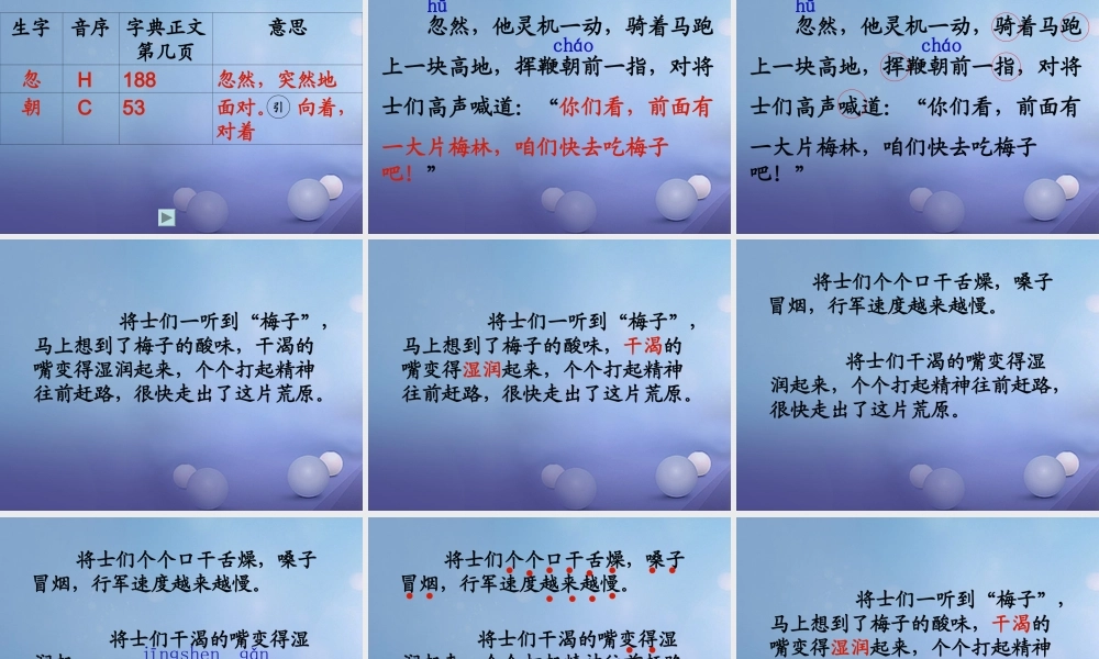 （秋级语文下册 课文6 23 望梅止渴课件1 语文S版-语文S级下册语文课件