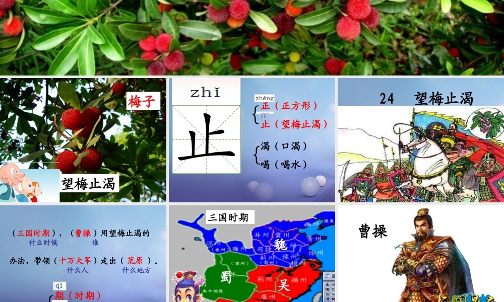 （秋级语文下册 课文6 23望梅止渴课件 语文S版-语文S级下册语文课件