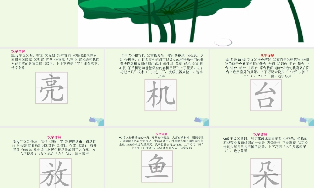 （秋级语文下册 课文13 荷叶圆圆课件 新人教版-新人教级下册语文课件