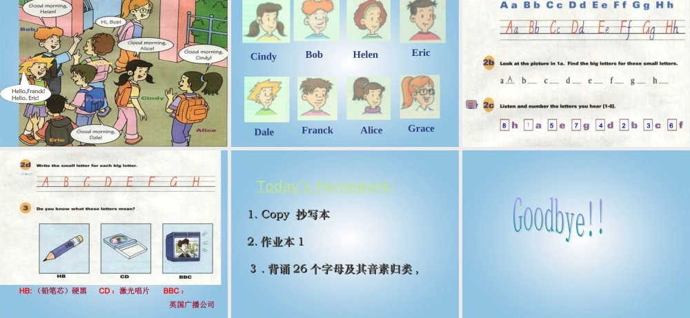 （陕旅版）三年级英语上册课件 Lesson 1(1)