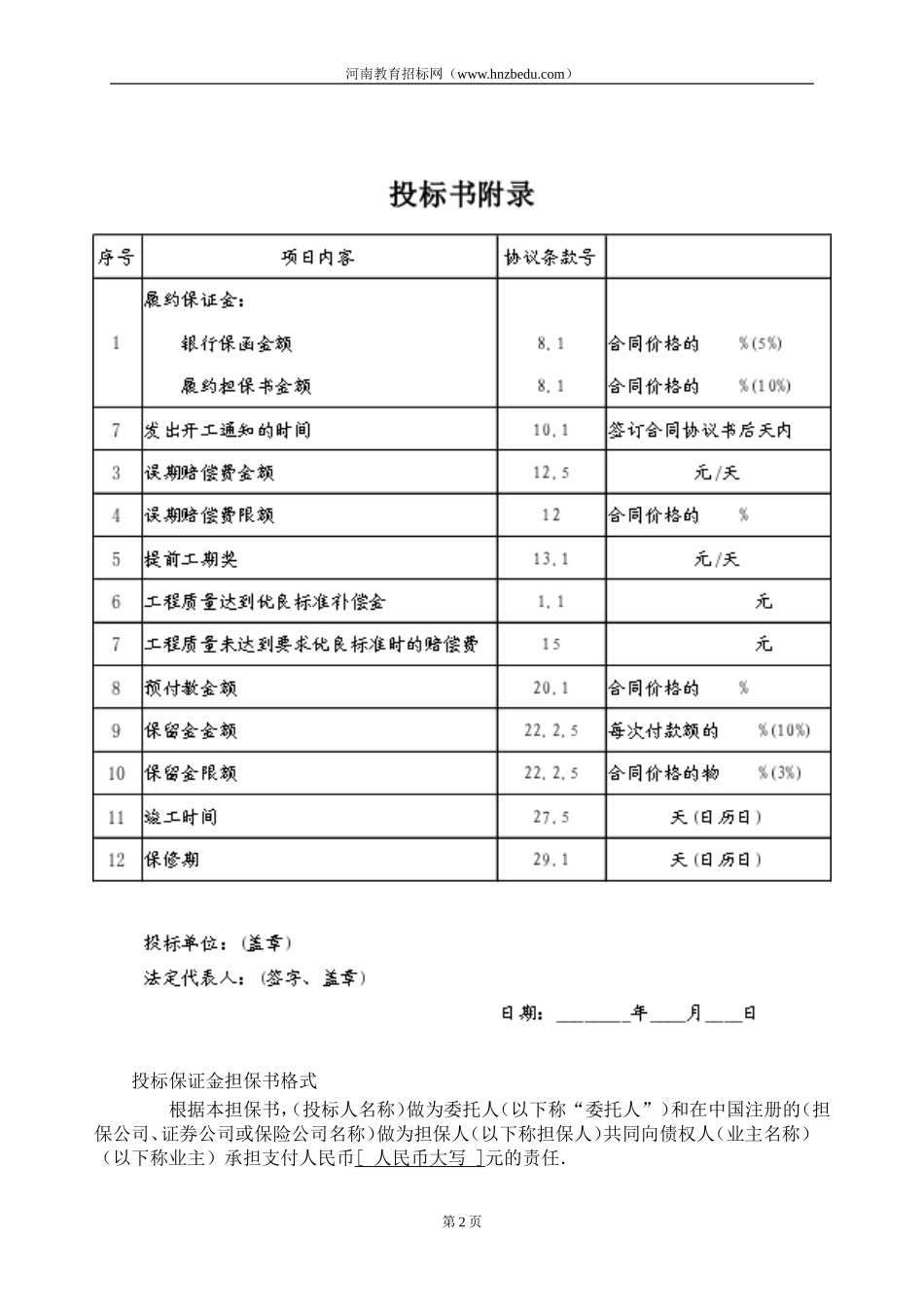 工程投标书-范本_第2页