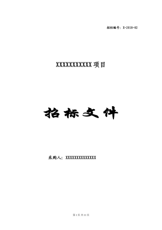 项目招标文件