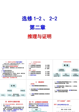 (2-2，1-2，) 第二章，推理与证明 (2009)