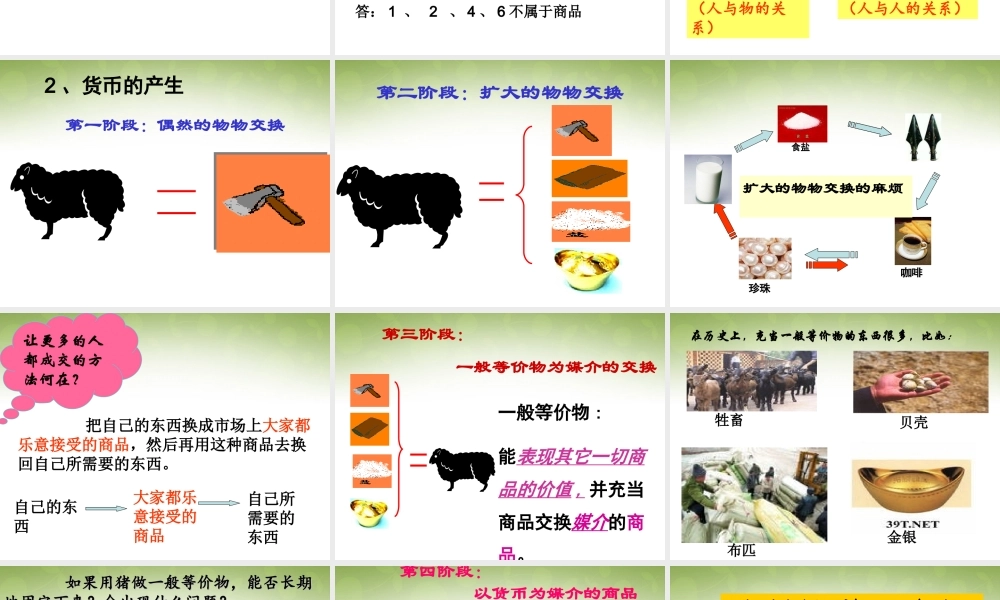 -高一政治 1.1神奇的货币课件-人教版高一全册政治课件