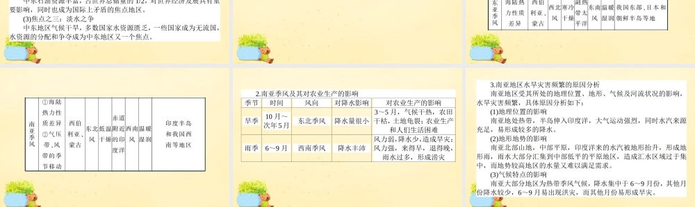 -高考地理一轮复习 区域地理 第2章 世界地理 第5节 南亚与印度、中亚、中东与埃及课件-人教版高三全册地理课件