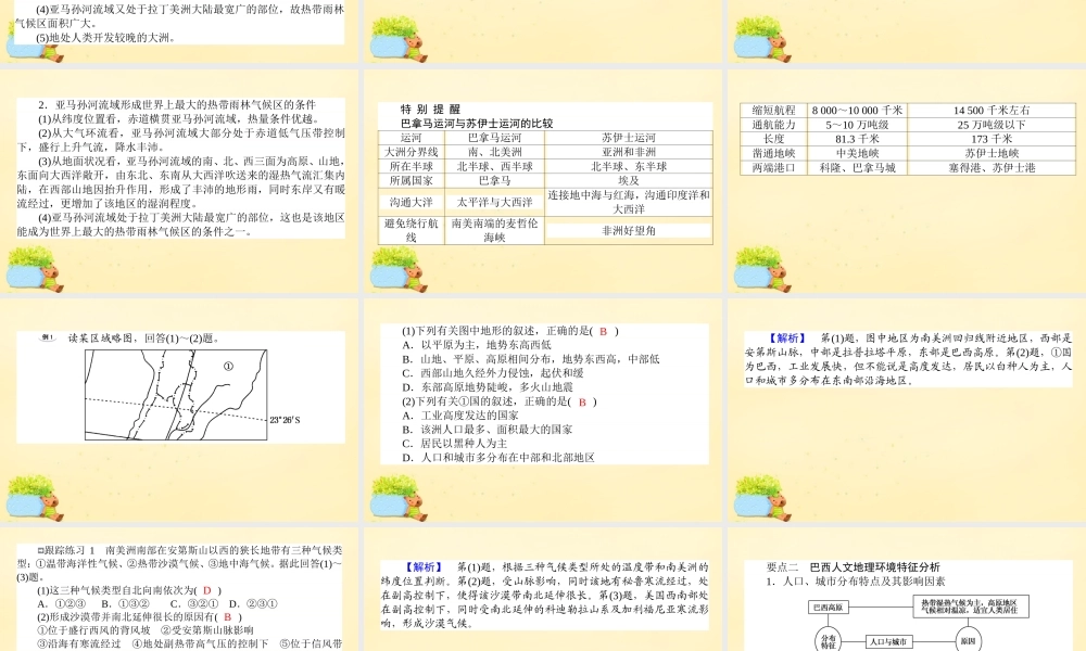 -高考地理一轮复习 区域地理 第2章 世界地理 第9节 拉丁美洲与巴西课件-人教版高三全册地理课件