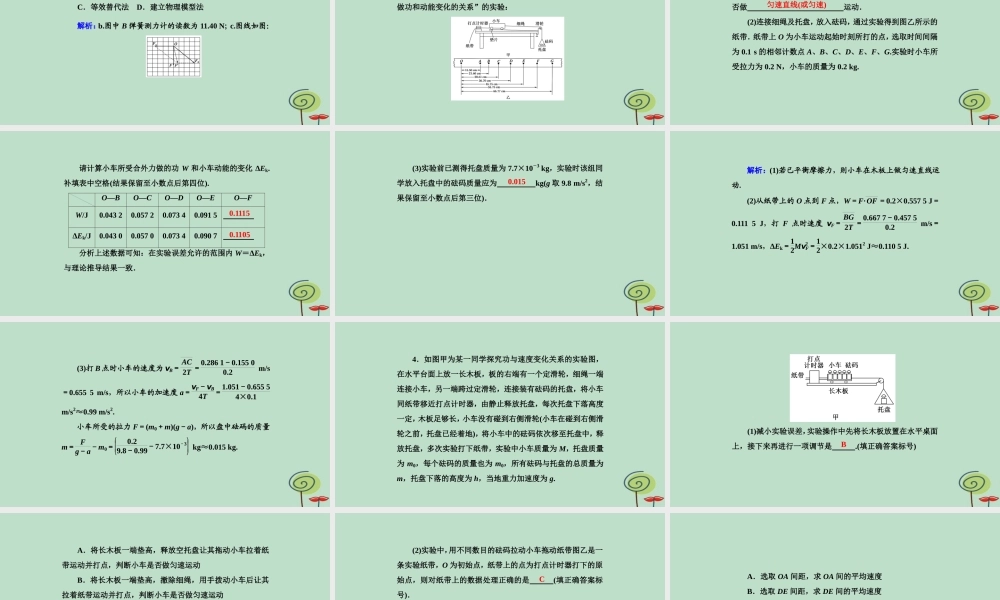 -高考物理二轮复习 专题限时训练13 力学实验与创新课件-人教版高三全册物理课件