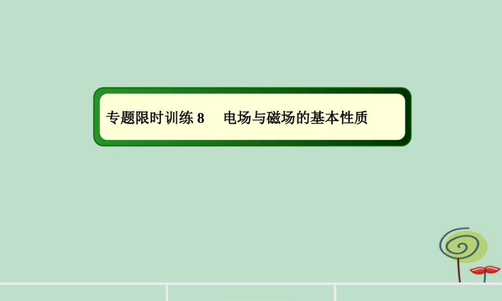 -高考物理二轮复习 专题限时训练8 电场与磁场的基本性质课件-人教版高三全册物理课件