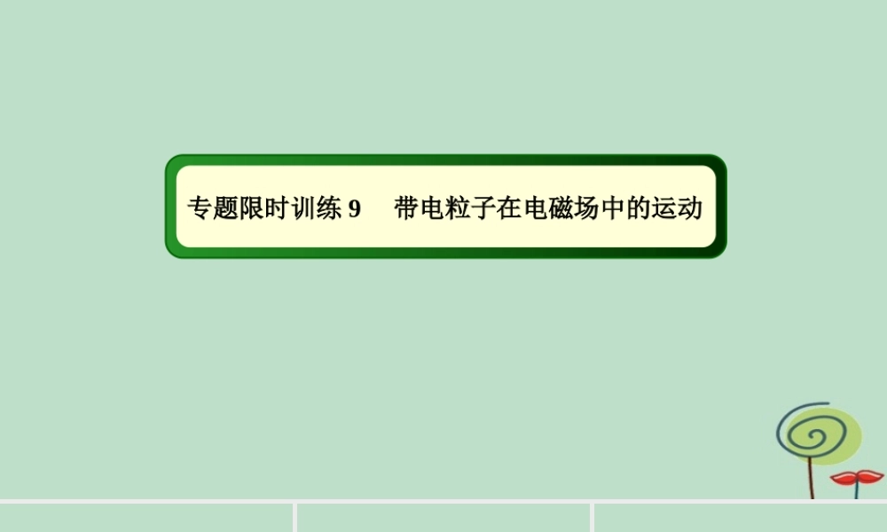 -高考物理二轮复习 专题限时训练9 带电粒子在电磁场中的运动课件-人教版高三全册物理课件
