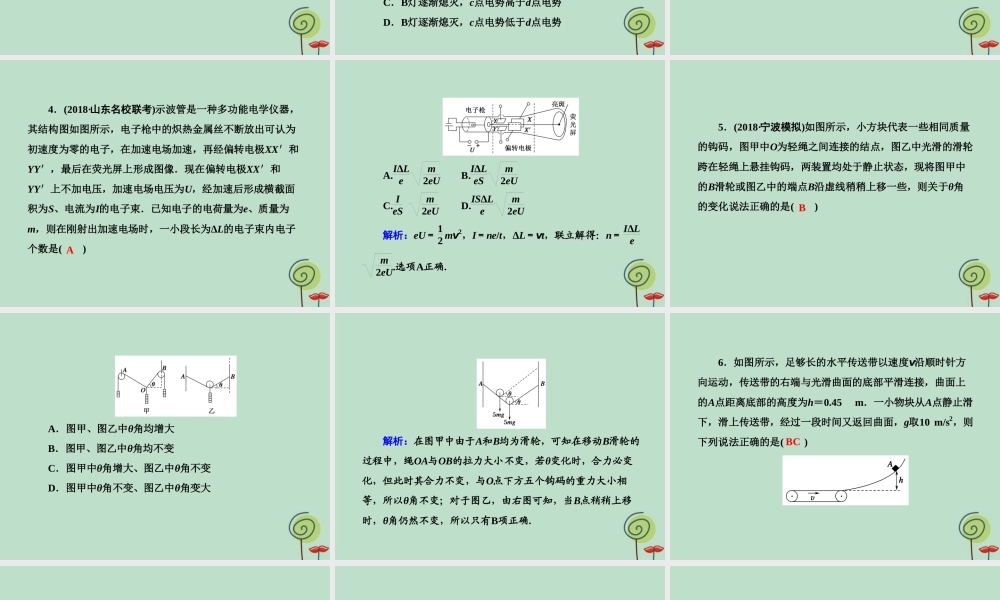 -高考物理二轮复习 选择题提速练课件10-人教版高三全册物理课件