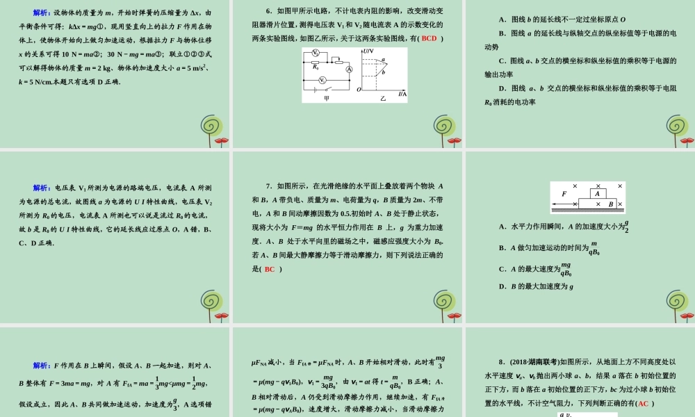 -高考物理二轮复习 选择题提速练课件16-人教版高三全册物理课件
