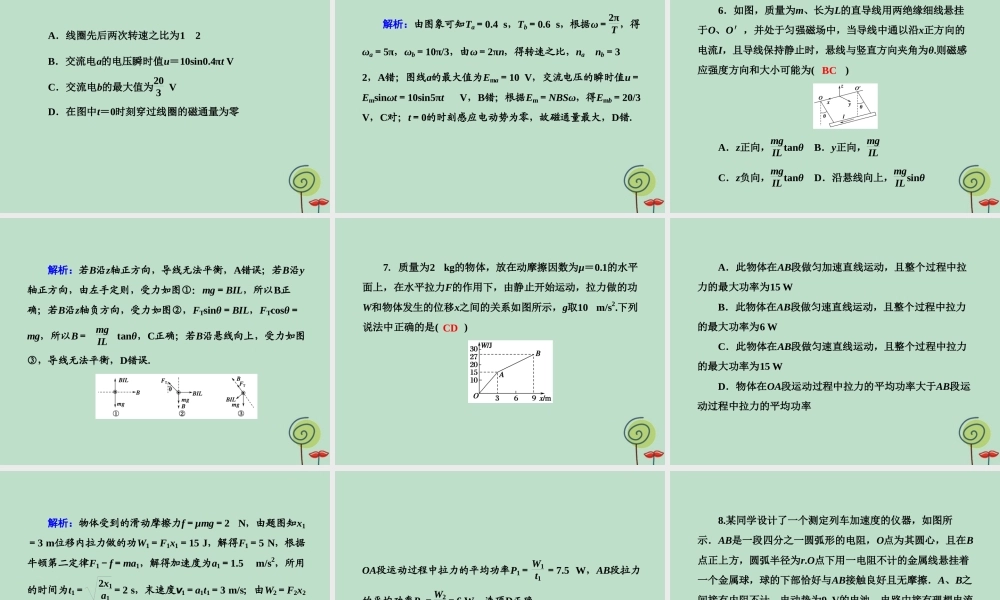 -高考物理二轮复习 选择题提速练课件6-人教版高三全册物理课件
