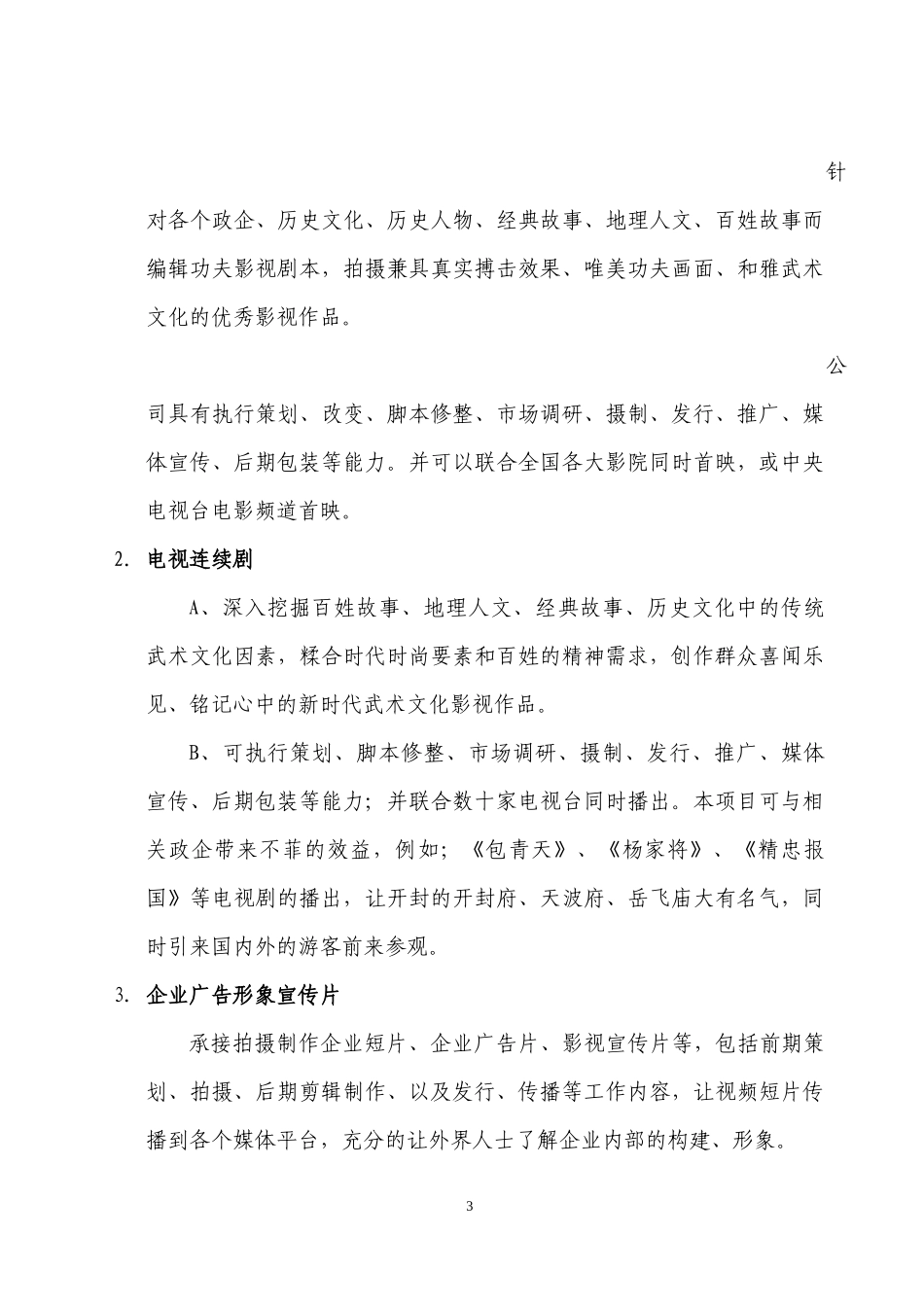 华艺大雄影业有限公司创业策划书_第3页