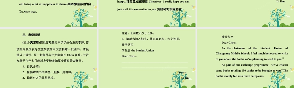 -高考英语二轮复习 第二章 书面表达课件-人教版高三全册英语课件