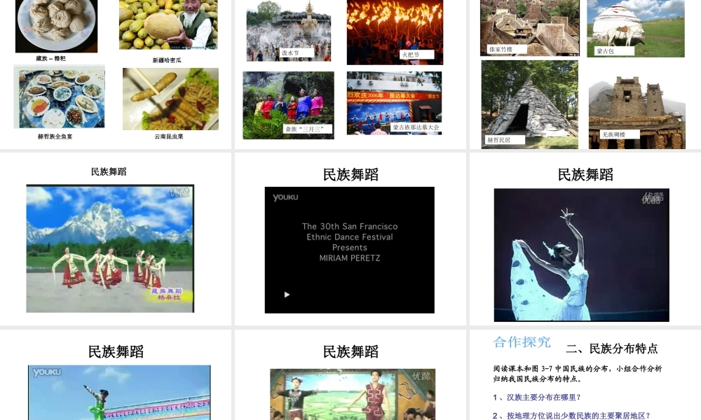 -八年级地理上册 第1章第3节多民族的大家庭课件 （新版）商务星球版-（新版）商务星球版初中八年级上册地理课件