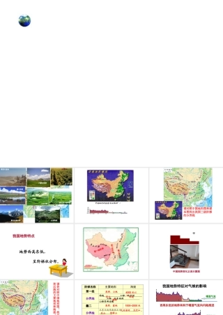 -八年级地理上册 第2章 第1节 地形地势特征（第1课时）课件 （新版）商务星球版-（新版）商务星球版初中八年级上册地理课件