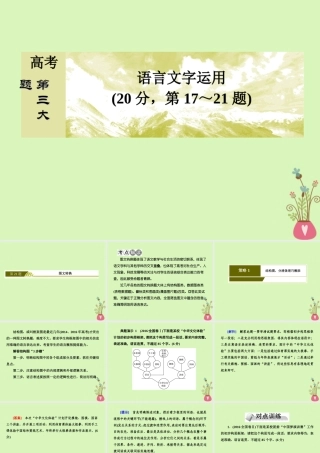 -高考语文二轮复习 高考第三大题 语言文字运用 21 图文转换课件-人教版高三全册语文课件