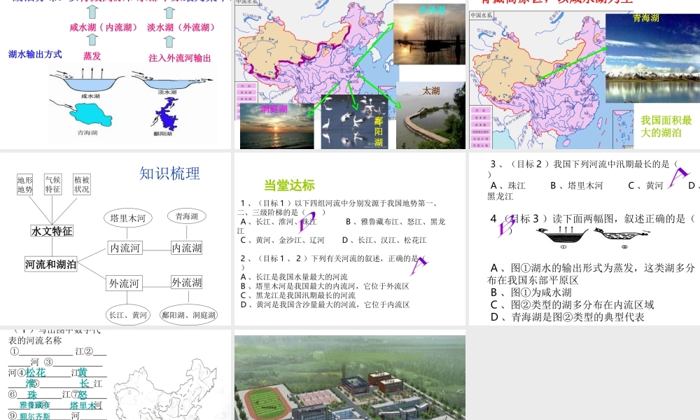 -八年级地理上册 第2章 第3节 河流和湖泊（第1课时）课件 （新版）商务星球版-（新版）商务星球版初中八年级上册地理课件