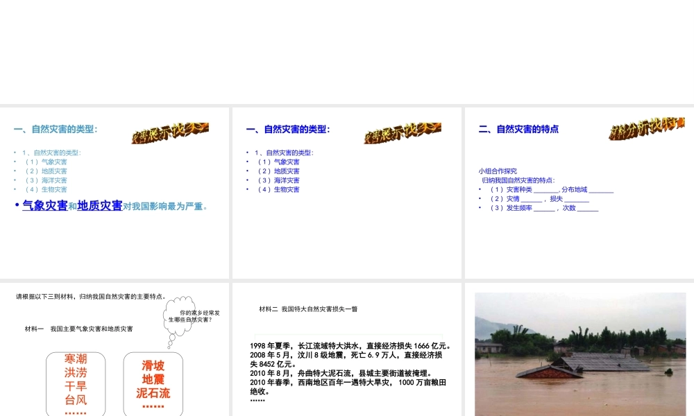 -八年级地理上册 第2章 活动课 认识我国的自然灾害（2）课件 （新版）商务星球版-（新版）商务星球版初中八年级上册地理课件