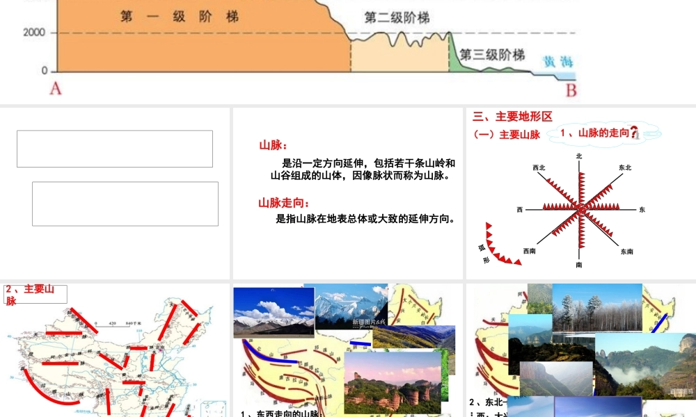 -八年级地理上册 第2章第1节 地形地势特征（第2课时）课件 （新版）商务星球版-（新版）商务星球版初中八年级上册地理课件