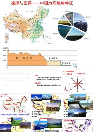 -八年级地理上册 第2章第1节 地形地势特征（第2课时）课件 （新版）商务星球版-（新版）商务星球版初中八年级上册地理课件