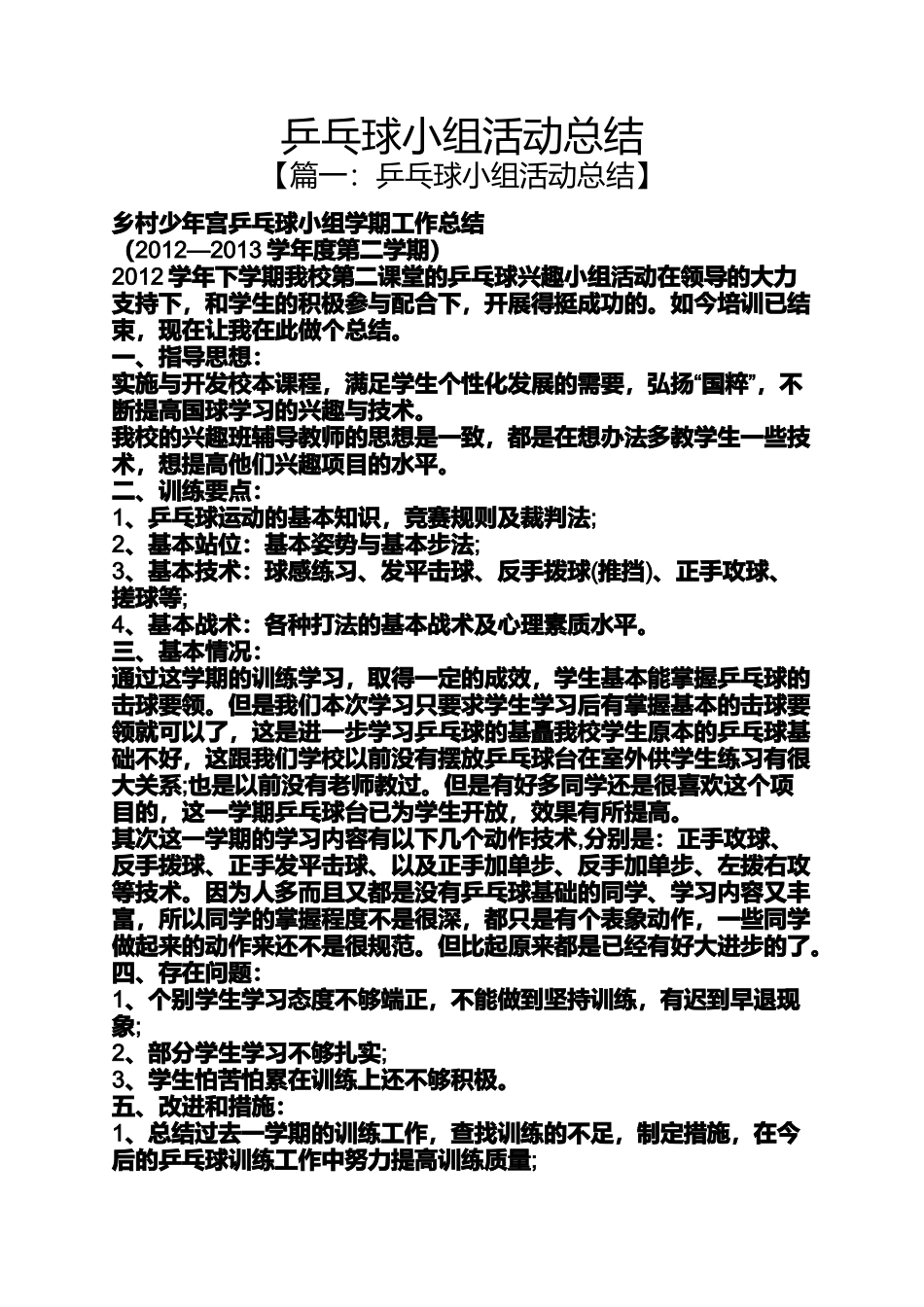 乒乓球小组活动总结_第1页