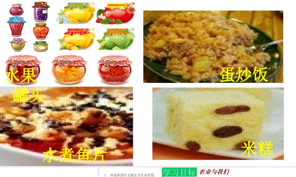 -八年级地理上册 第4章 第1节 因地制宜发展农业（第1课时）课件 （新版）商务星球版-（新版）商务星球版初中八年级上册地理课件