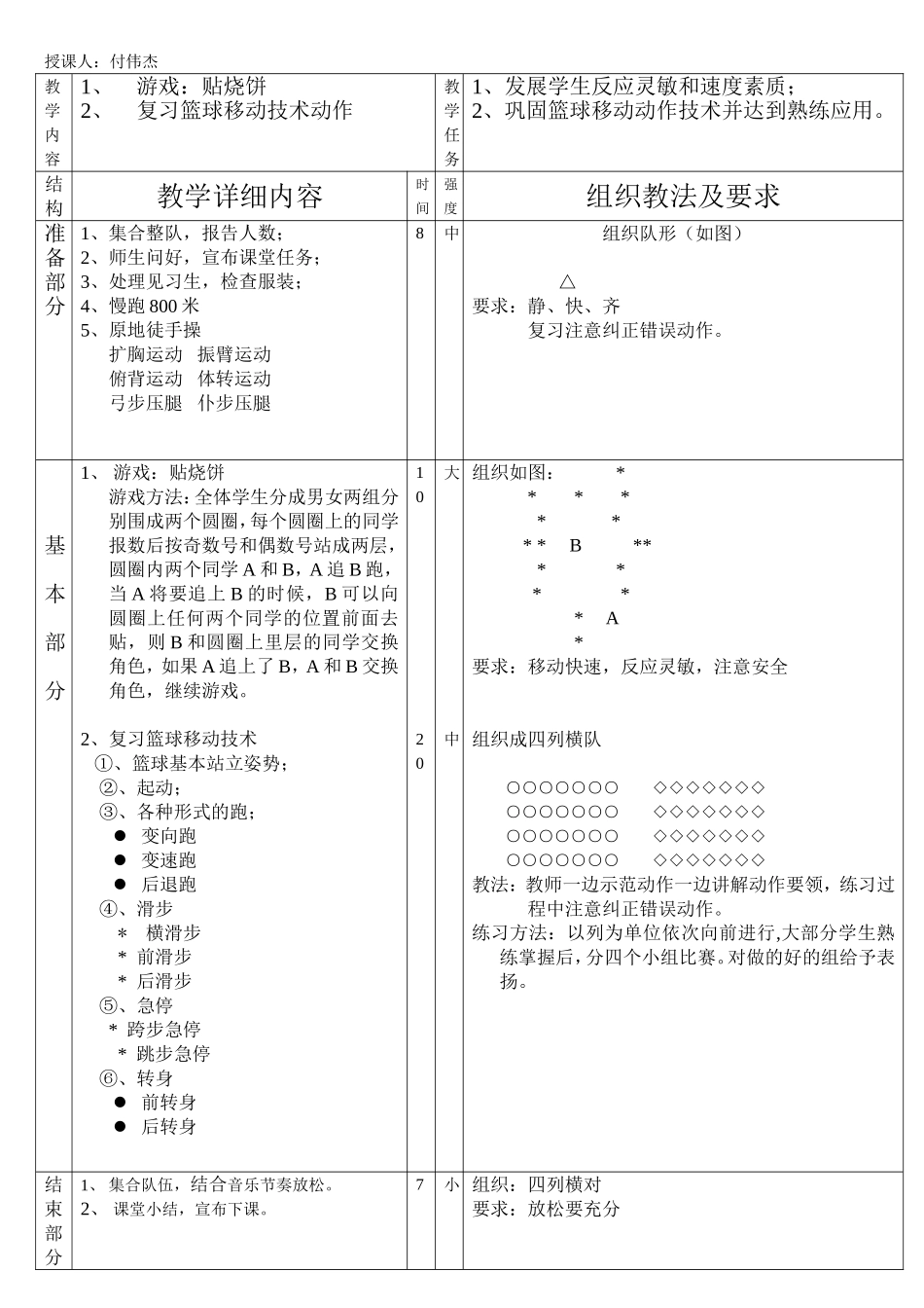 篮球小学体育教育方案_第3页