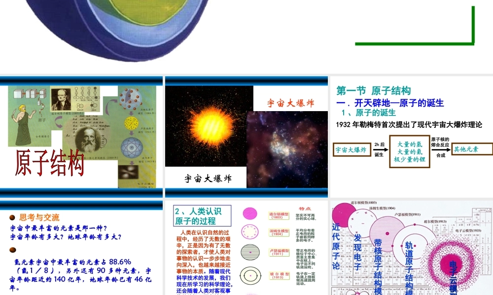 1.1.1《原子结构》课件（新人教版选修）3