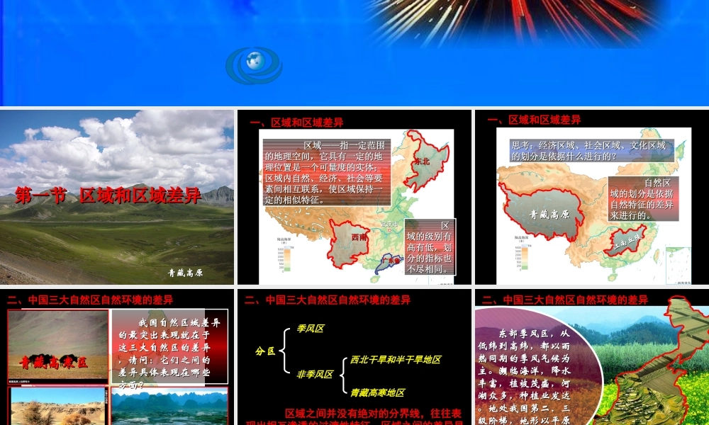 1.1区域和区域差异