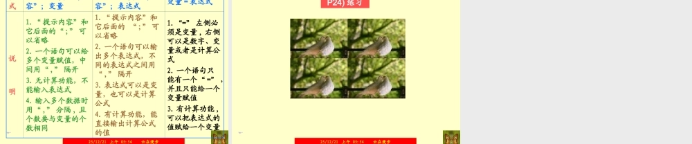 1.2.1 输入输出语句和赋值语句