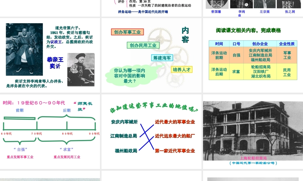 -八年级历史上册 第6课 洋务运动课件 新人教版-新人教版初中八年级上册历史课件