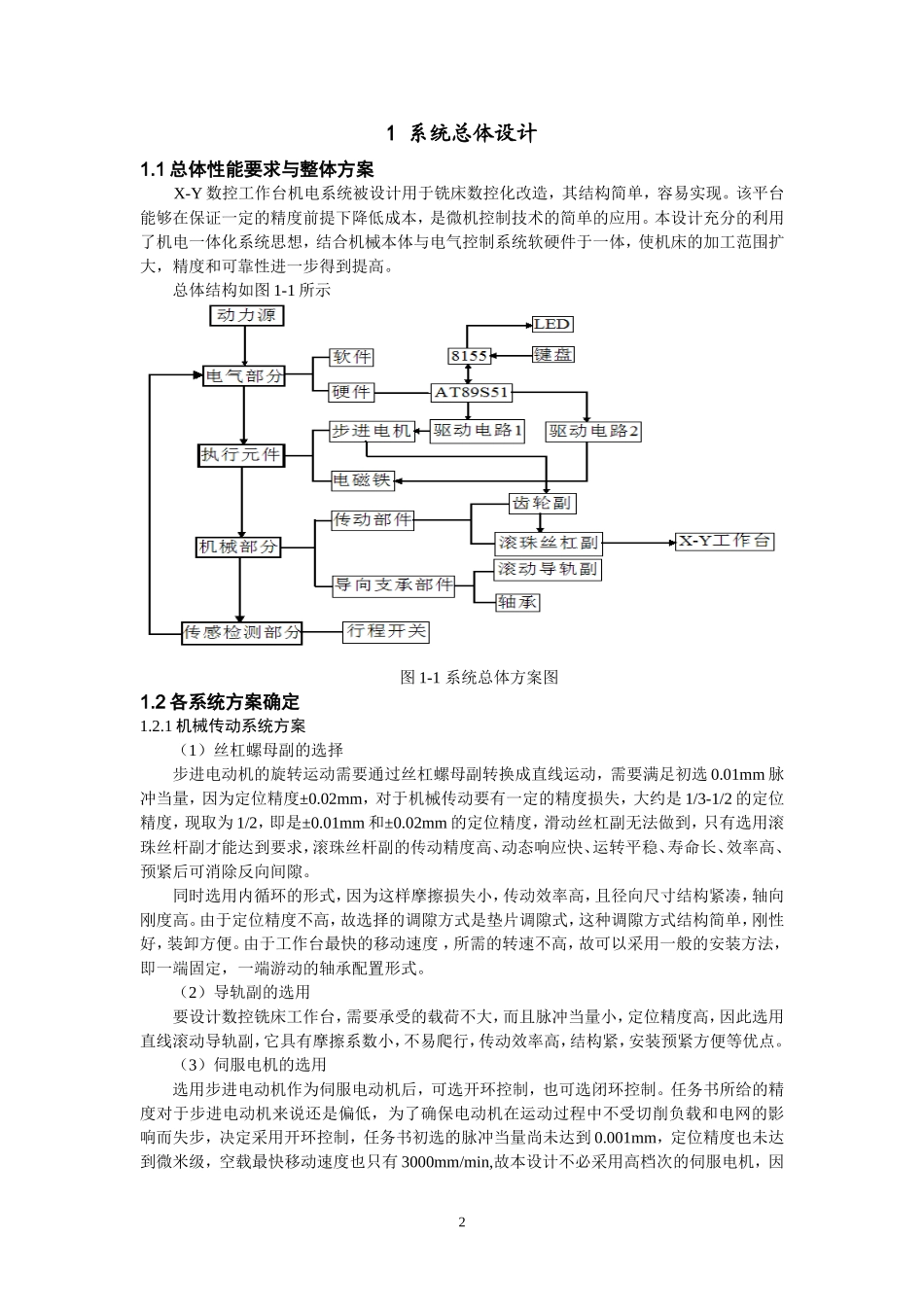 数控铣床X-Y工作台设计和实现  机电一体化系统设计专业_第3页