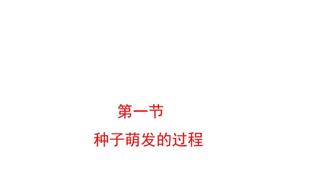 -八年级生物上册 3.1.1 种子萌发的过程课件（1）（新版）冀教版-（新版）冀教版初中八年级上册生物课件