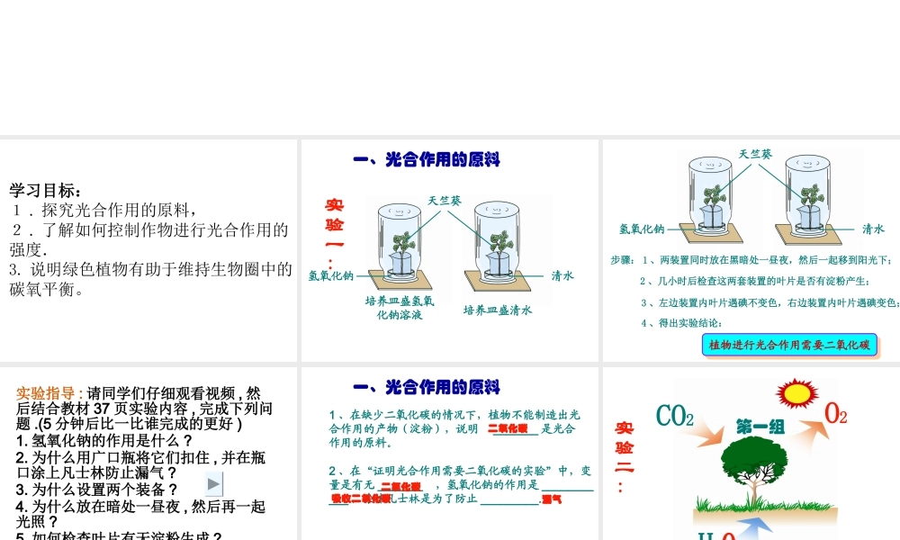 -八年级生物上册 3.3.2 光合作用的原料课件（3）（新版）冀教版-（新版）冀教版初中八年级上册生物课件
