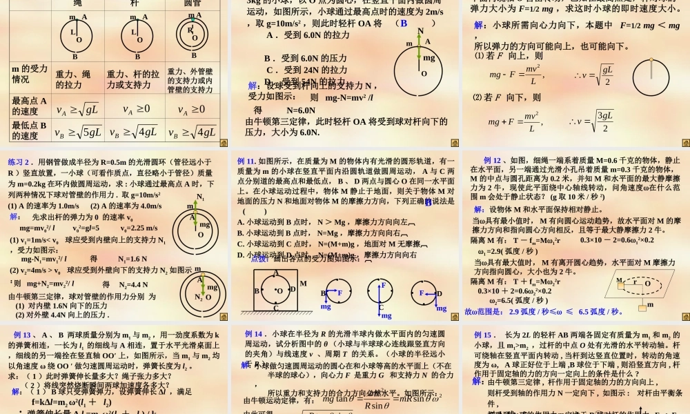 10.匀速圆周运动 人教版-旧人教版本高三全册物理课件