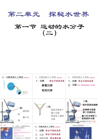 2012年秋九年级化学 第二单元 第一节 运动的水分子课件 鲁教版