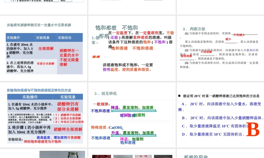 2012年秋九年级化学 第三单元 第一节 溶液的形成（第二课时）课件 鲁教版