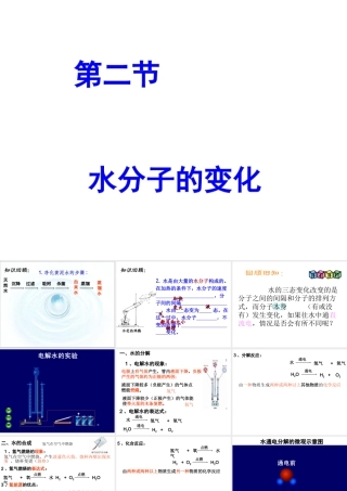 2012年秋九年级化学全册 第二单元 第二节 水分子的变化课件 （2012新版）鲁教版